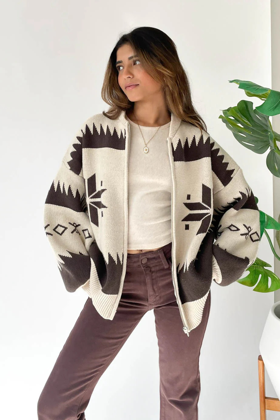 Desert Nights Zip Up Sweater | Grey Bandit