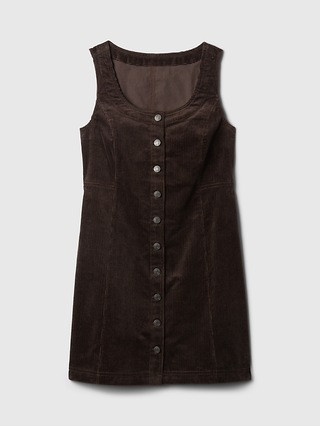 Corduroy Button Mini Dress | Gap (US)