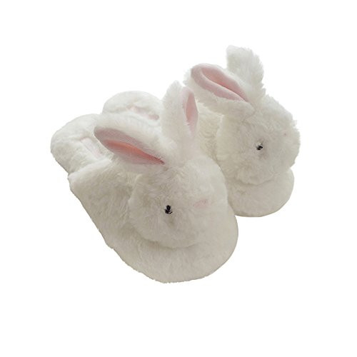 Millffy Winter New Plush Animal Head Unicorn Slippers Cute Plush Rabbit Indoor Home Slippers (7-8,Rabbit Head) | Amazon (US)