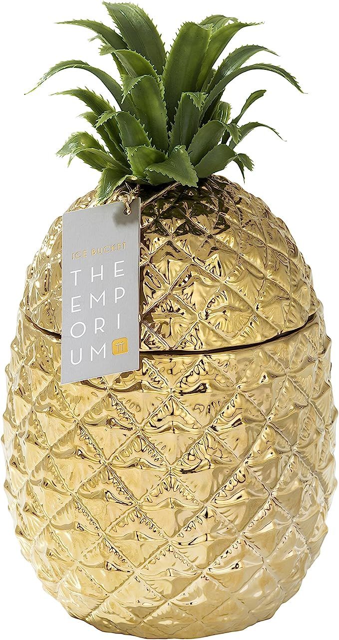 Talking Tables Gold Pineapple Ice Bucket with Lid Premium Drinks Trolley | Retro Bar Accessory | ... | Amazon (US)
