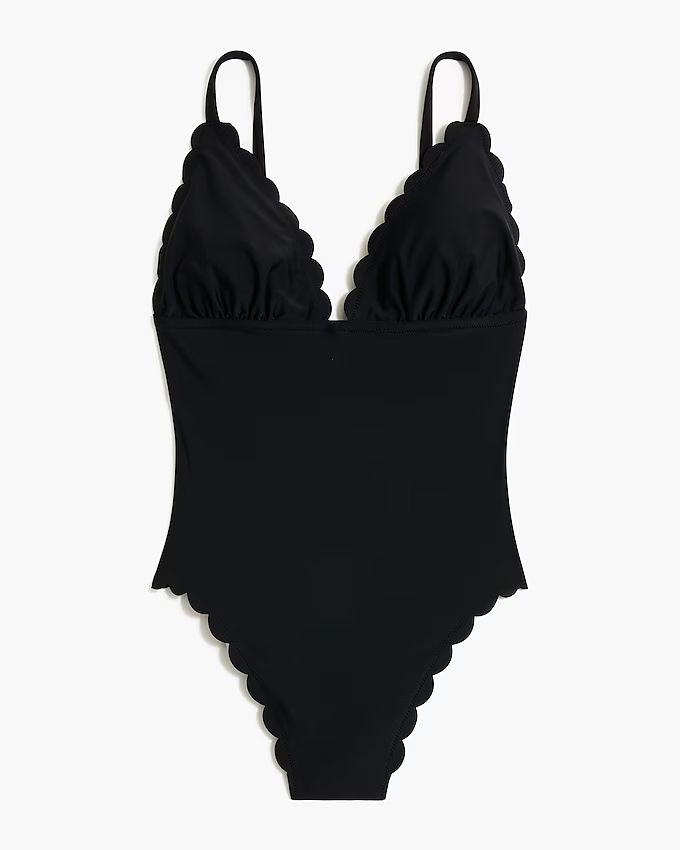 Scalloped one-piece swimsuit | J.Crew Factory