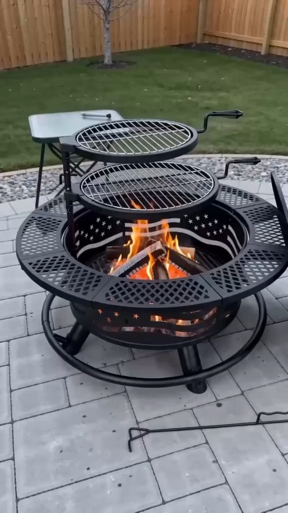 Transform your backyard into the ultimate hangout spot!
This Outvue
Fire Pit features 2 cooking grates, perfect for BBQ nights, cozy bonfires, and patio gatherings. Comes with a cover lid and doubles as a versatile steel round table. Get ready for endless outdoor fun! Shop now. #outdoorliving #firepit #bbqgrill #backyardfun

#LTKSaleAlert #LTKHome