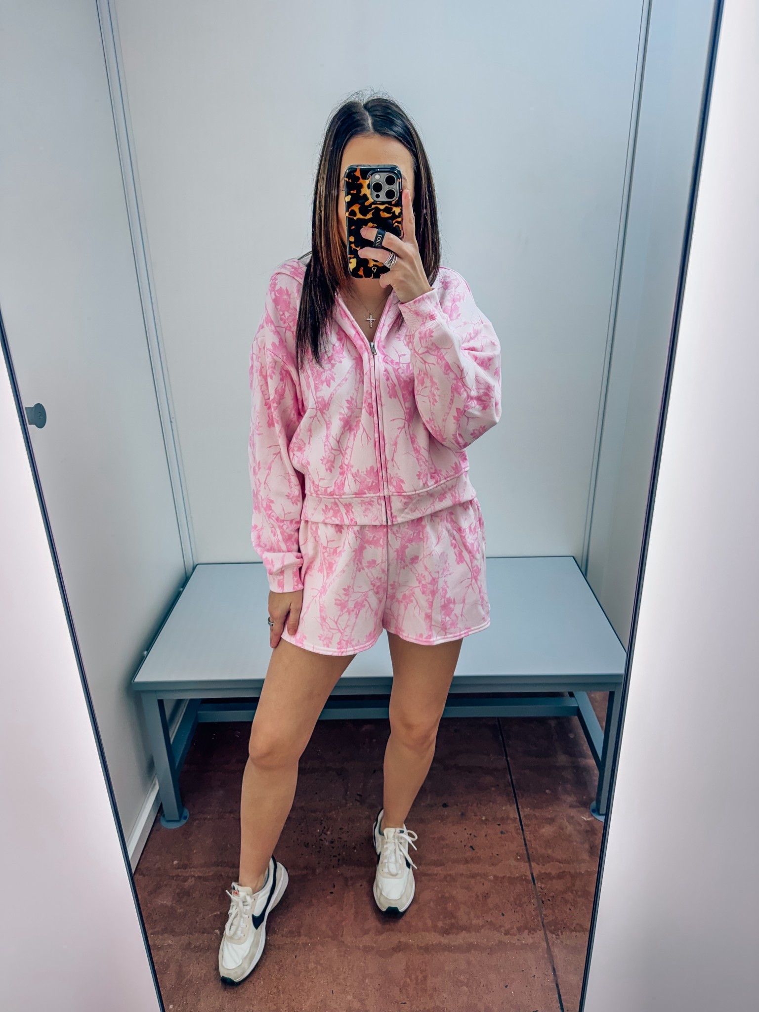 Walmart pink camo jacket in a large and pink camo shorts in a medium - each under $15 

#LTKFindsUnder50 #LTKootd #LTKmomlife