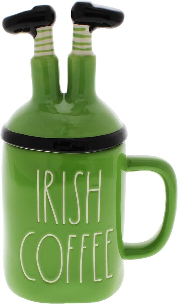 Rae Dunn by Magenta IRISH COFFEE with Topper LL Coffee Mug | Amazon (US)