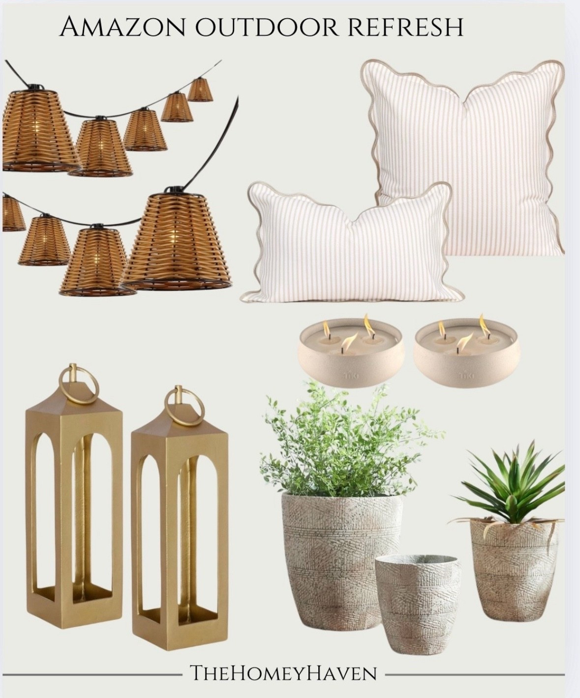 Amazon outdoor refresh! These are so good! How pretty are the outdoor pillows with the waxy scallop edge?!

Lanterns, outdoor decor, Amazon finds, Amazon’s home, outdoors, summer refresh, front porch, patio furniture, outdoor furniture, summer outfit, planters, entertaining, outdoor pillow, entryway, string lights, outdoor string lights, Amazon, target, Walmart 

#LTKSummerEdit #LTKHome #LTKSeasonal

#LTKOver40 #LTKHome #LTKSeasonal