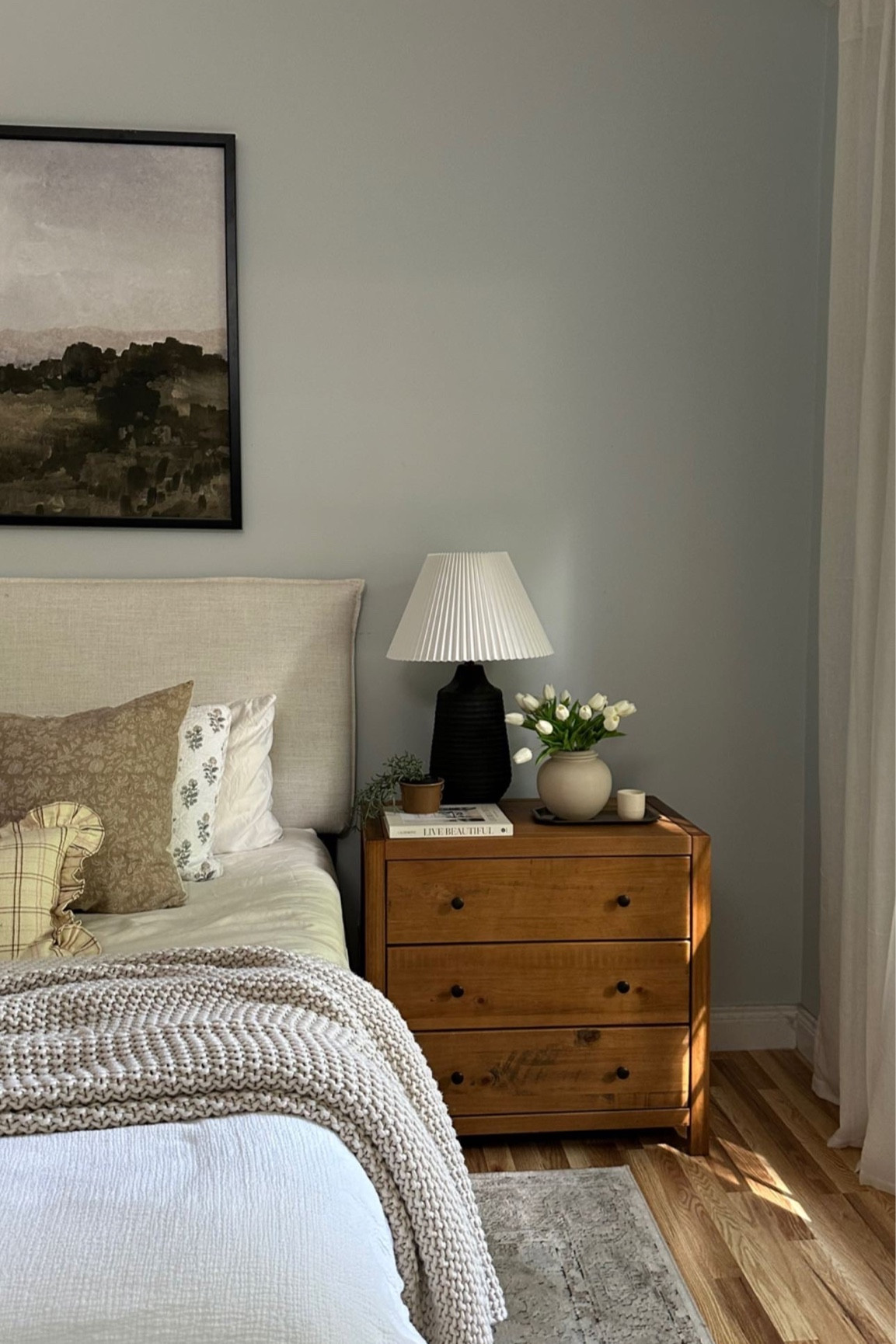 Bedroom details! 

Block print floral pillow is from HomeGoods. 

#LTKFind #LTKhome #LTKSeasonal