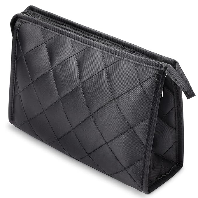 LittleStar Cosmetics Pouch Travel Case Makeup Bags for Lady Accessory Organizer (Black) | Amazon (US)