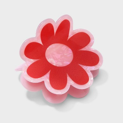 Girls' Flower Claw Clip - art class™ Pink: Hair Styling Accessory, Solid Pattern, All Hair Types, Ages 3+ | Target