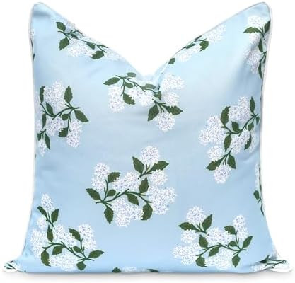 Hofdeco Premium Coastal Patio Indoor Outdoor Throw Pillow Cover Only, 20"x20" Water Repellent for... | Amazon (US)