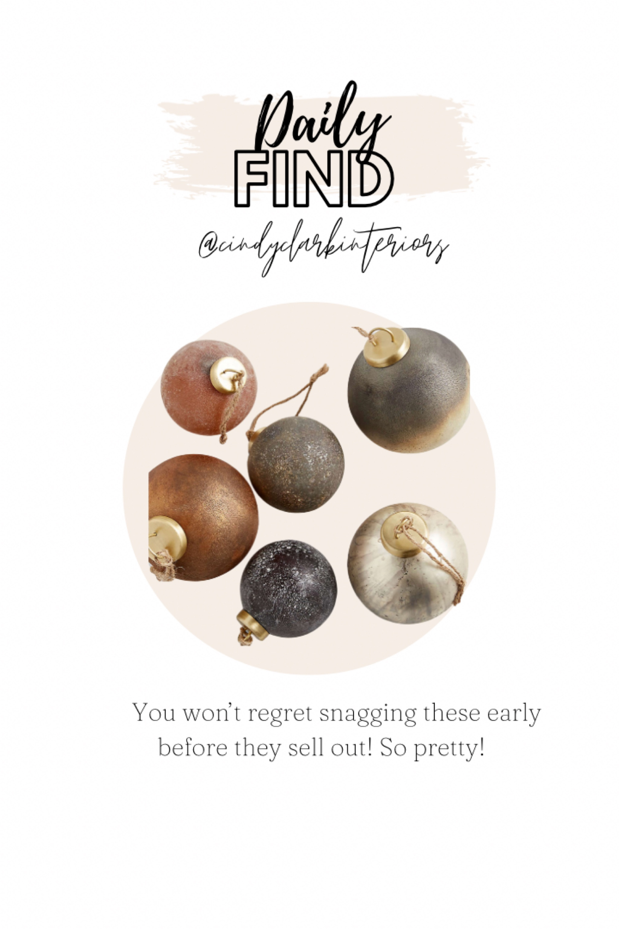 Grab these now before they are gone. The prettiest ornaments! 

Create and Barrel, Christmas, ornaments, Leanne Ford

#LTKhome #LTKSeasonal #LTKGiftGuide