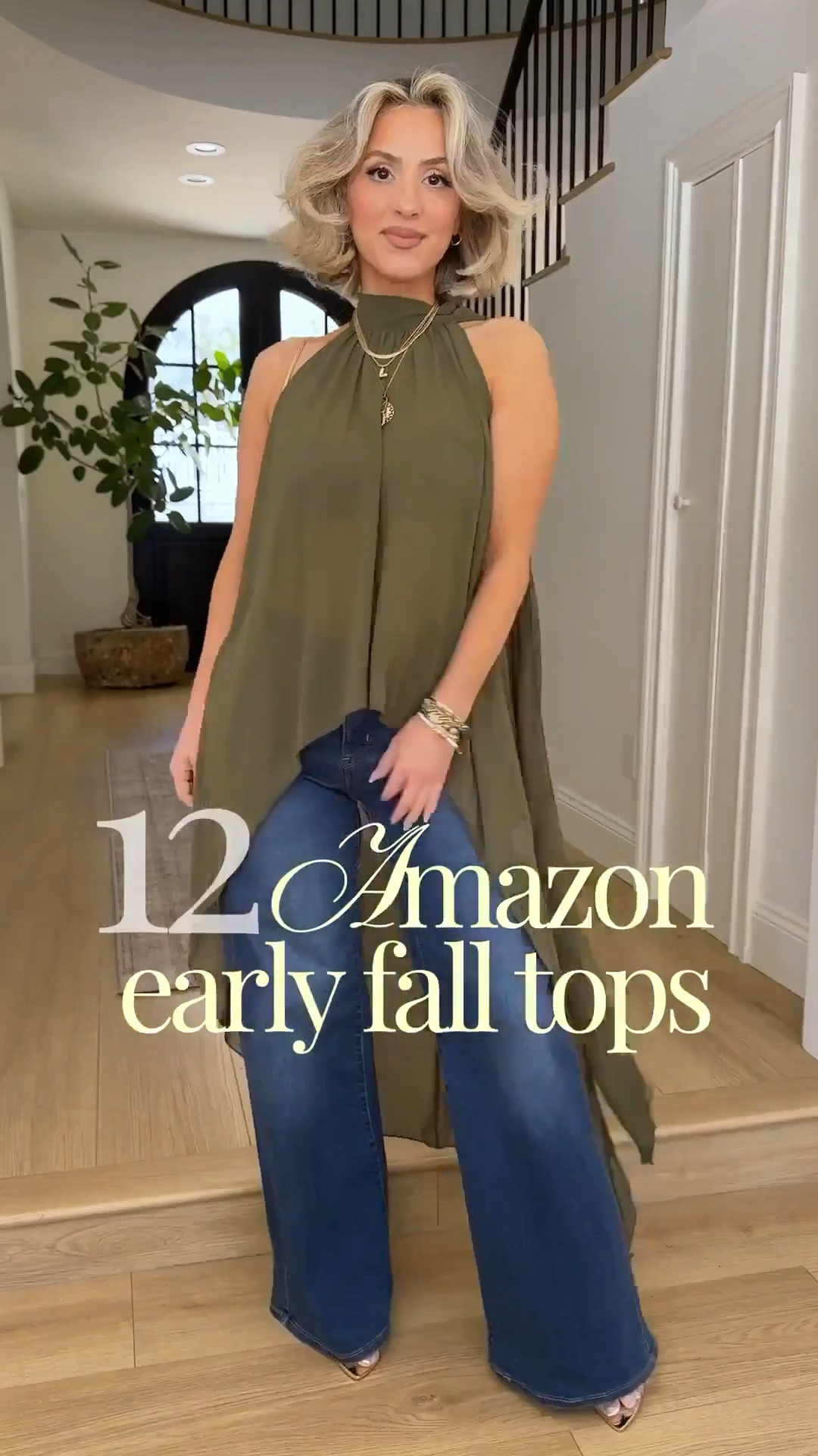 Amazon fall tops 😍 small in all tops | size 4 or 27 in jeans 

The top with the gold brooch is the sain silk cami and I pinned it with the brooch I have linked below.

These options are perfect for date night, brunch with the girls, easy way to instantly look and feel your best!

#LTKgrwm #LTKootd #LTKU
