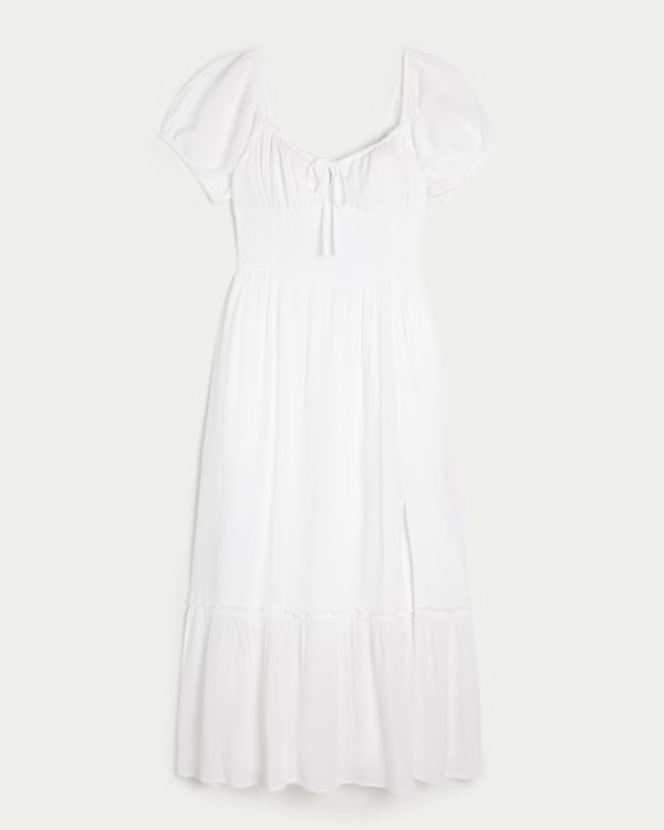 Women's Hollister Sofia Side-Smocked Midi Dress | Women's Dresses & Rompers | HollisterCo.com | Hollister (US)
