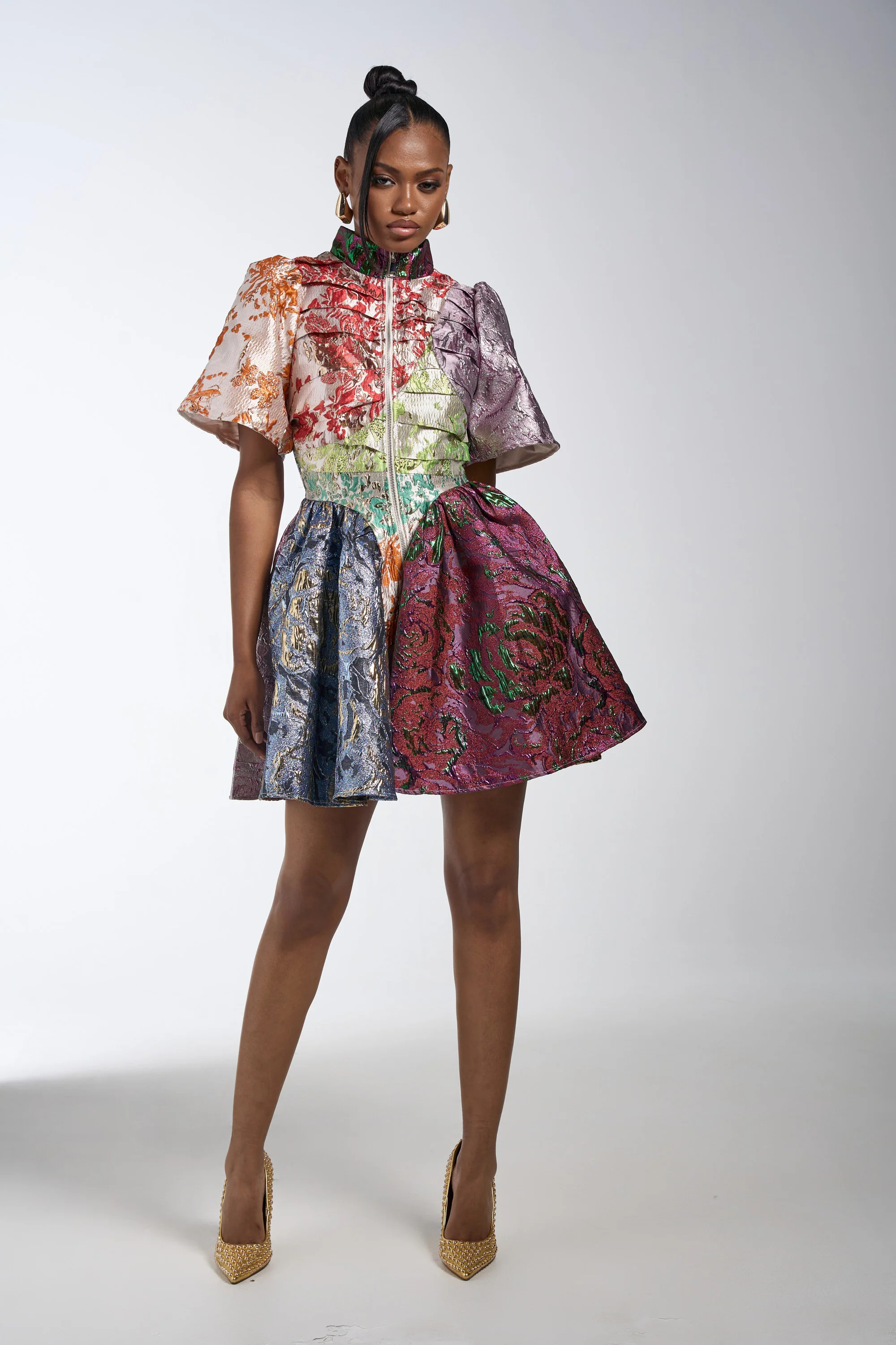 STAY WITH ME BROCADE MINI DRESS | AKIRA