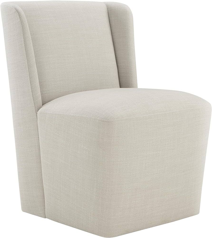 KISLOT Modern Casters Upholstered Wingback Boho Dining Room Chairs, 33.9''H, Linen | Amazon (US)