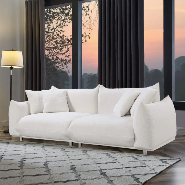 89'' Wool Flared Arm Sofa | Wayfair North America