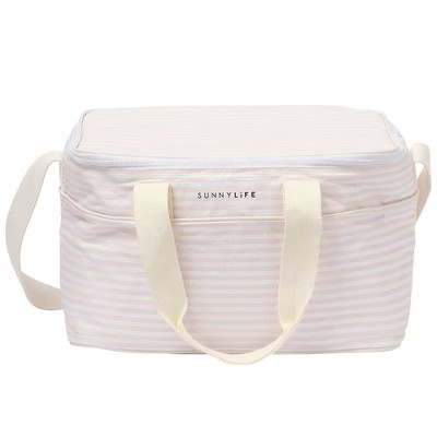Sunnylife Light Cooler Bag - Lazy Days Pink Stripe - 4.9Gal, Hot/Cold Insulation | Target