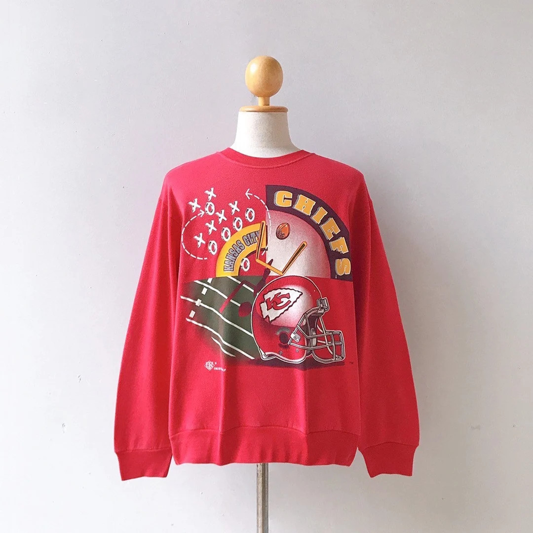 90s Kansas City Chiefs NFL Football Sweatshirt size L - Etsy | Etsy (US)