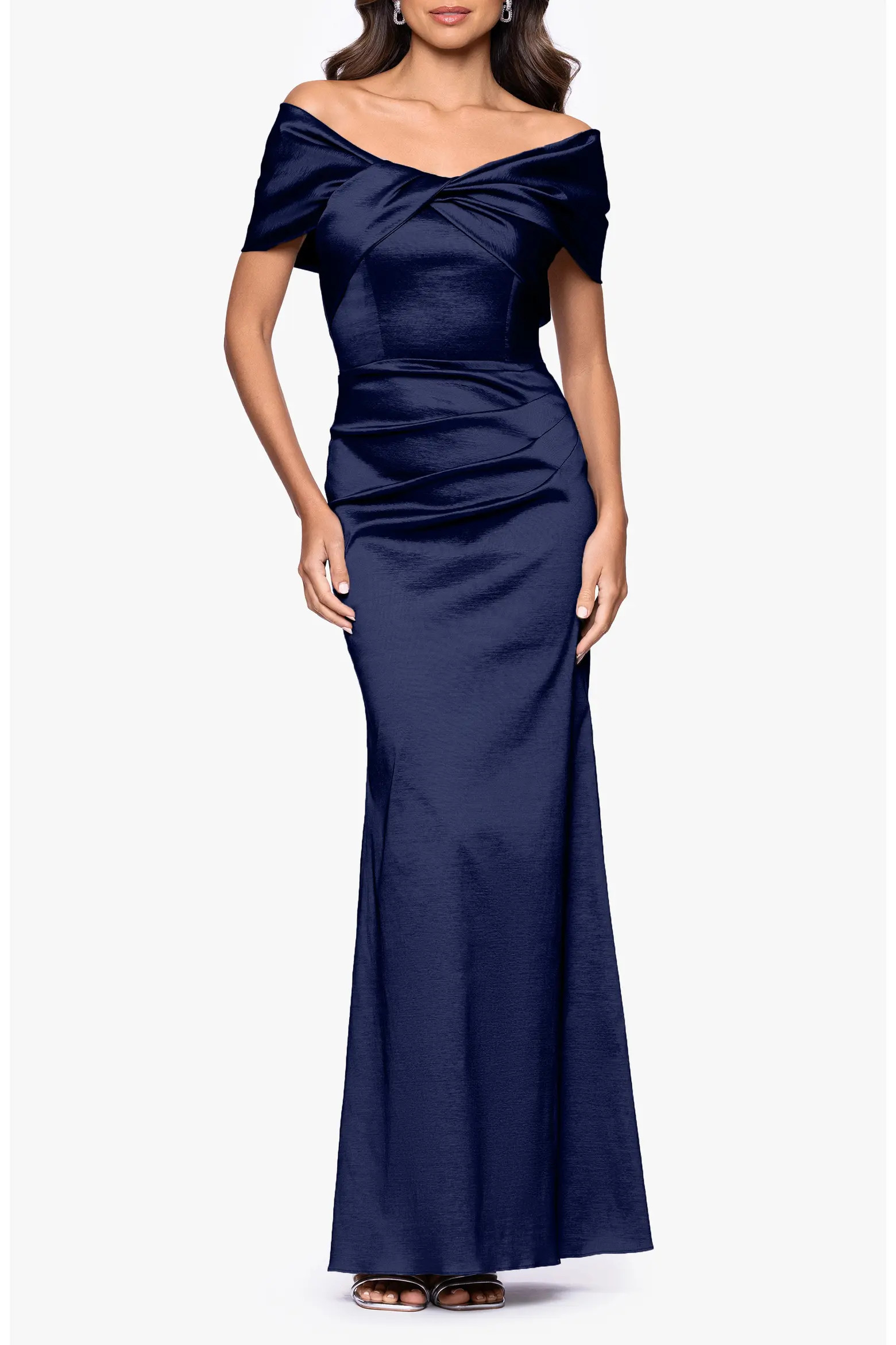 Ruched Taffeta Off the Shoulder Gown (Women) | Nordstrom | Nordstrom