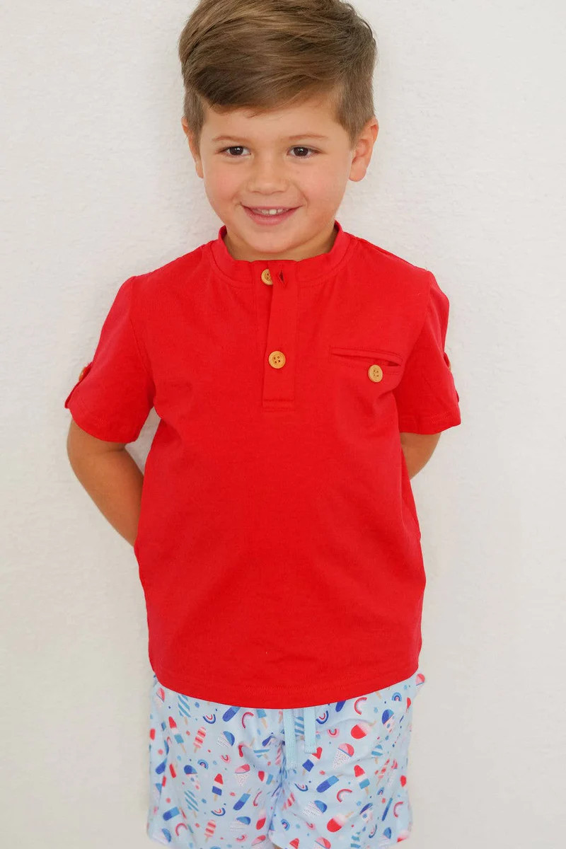 Alex Tee in Scarlet | Ollie Jay