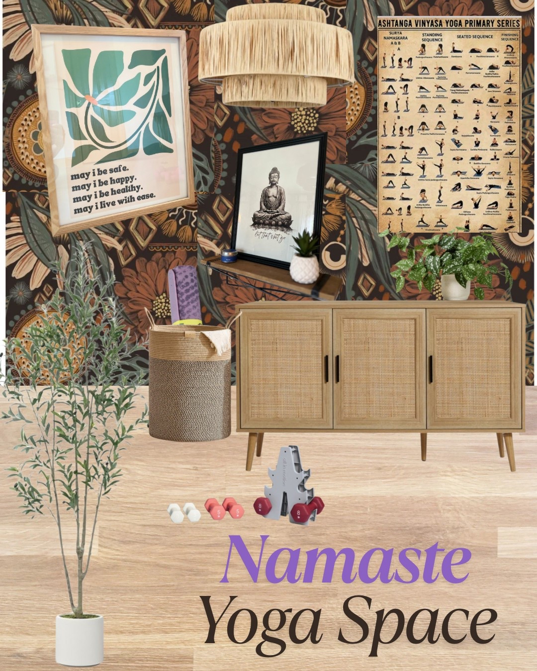Create your own namaste space. 🧘‍♀️ Yoga room inspiration where you can truly relax and focus on you. 🧘 #namaste #yogaroom 

#LTKHome #LTKStyleTip #LTKFindsUnder50