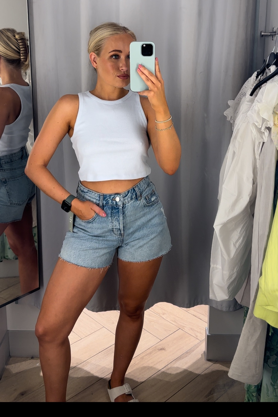 picked up these perfect denim shorts! Denim is super soft 🫶🏼

#LTKSeasonal #LTKstyletip