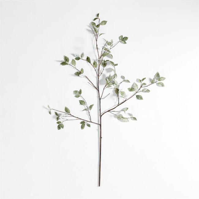 Faux Sage Green Leaf Branch 66 | Crate & Barrel