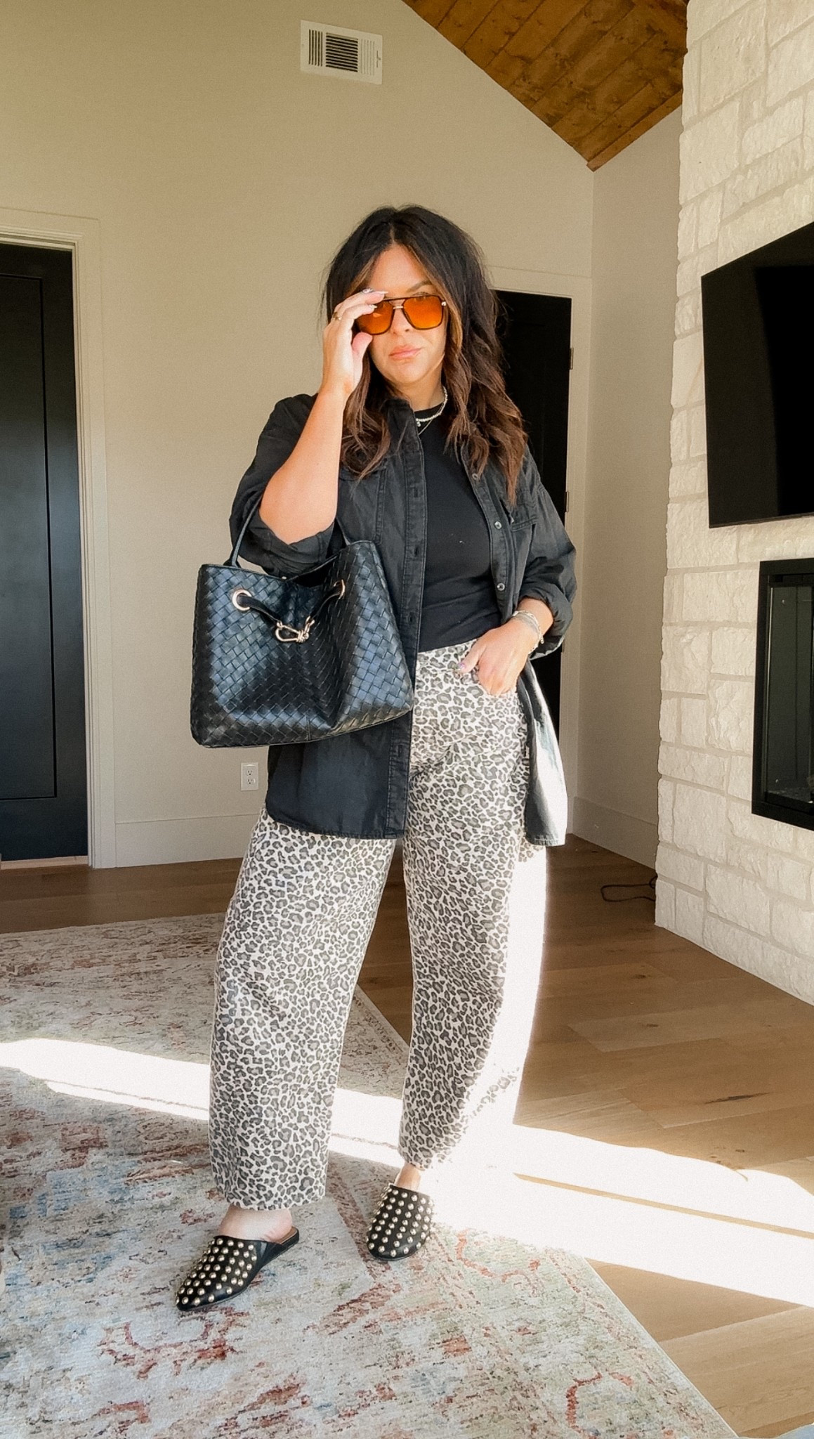 Love this lil combo!
Leopard Jeans: TTS (32)
Tank: XL 
Black Button Up: XL
Studded flats: TTS



#LTKStyleTip #LTKSpringSale #LTKFindsUnder50