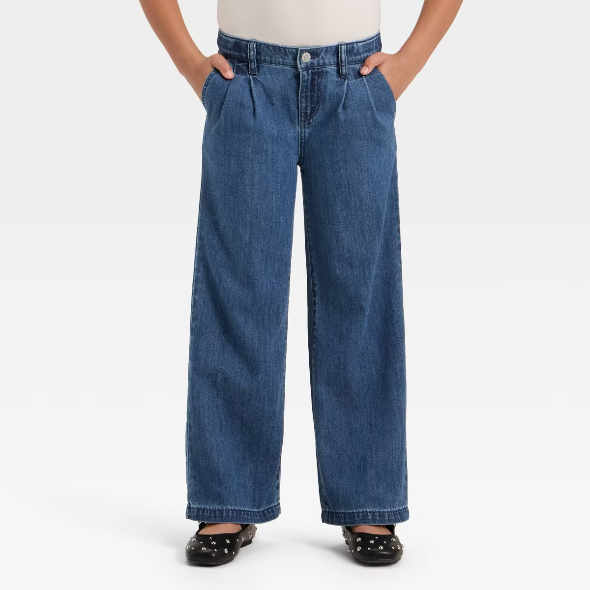 Girls' Wide Leg Jeans - Cat & Jack™ Light Wash | Target