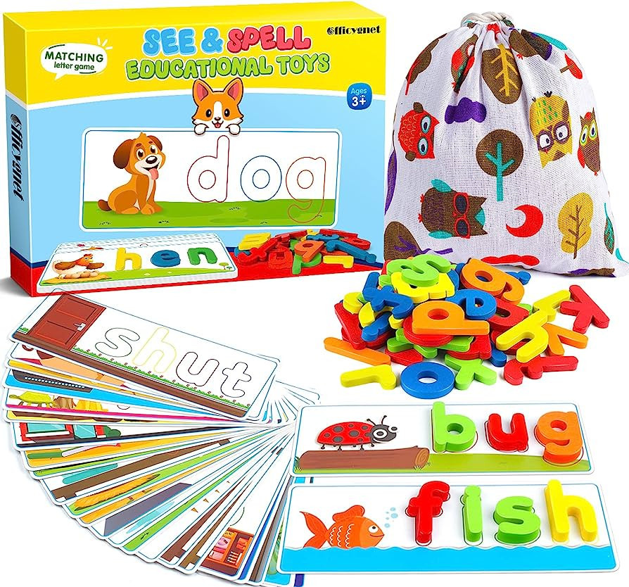 Officygnet Learning Educational Toys and Gift for 3 4 5 6 Years Old Boys and Girls - See & Spell ... | Amazon (US)