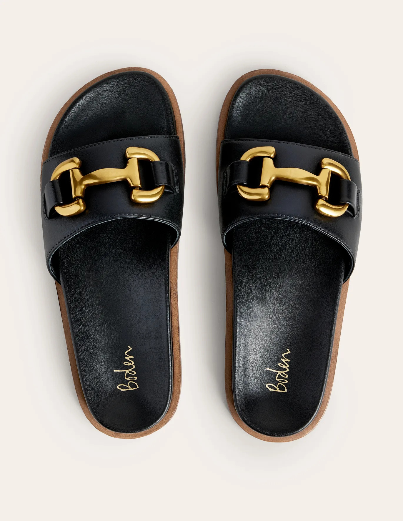 Snaffle Trim Slider Sandals | Boden (US)