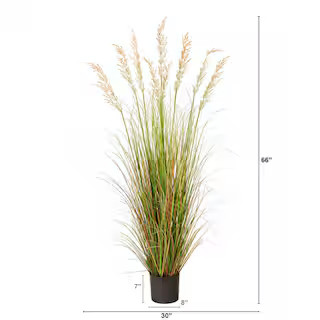 Nearly Natural 5.5 ft. Plume Grass Artificial Plant P1682 - The Home Depot | The Home Depot