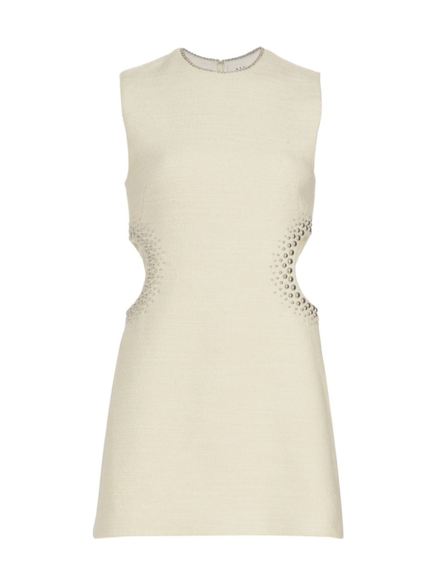 Skyla Embellished Wool-Blend Minidress | Saks Fifth Avenue