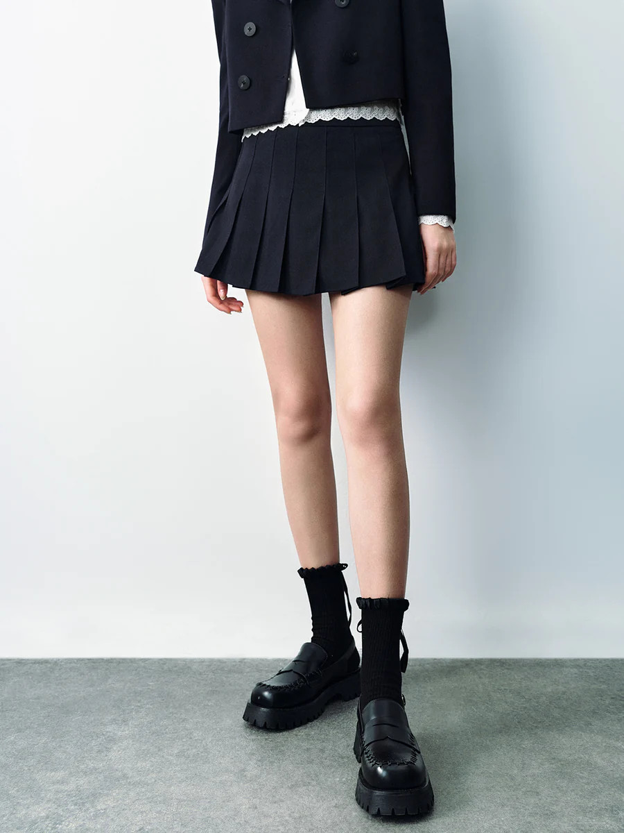 Pleated Mini A-Line Skirt | Urban Revivo