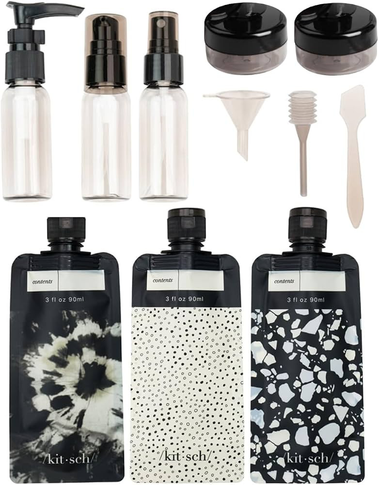 Kitsch Travel Bottles for Toiletries - TSA Approved Bottles, Refillable, Leak-Proof Travel Size C... | Amazon (US)