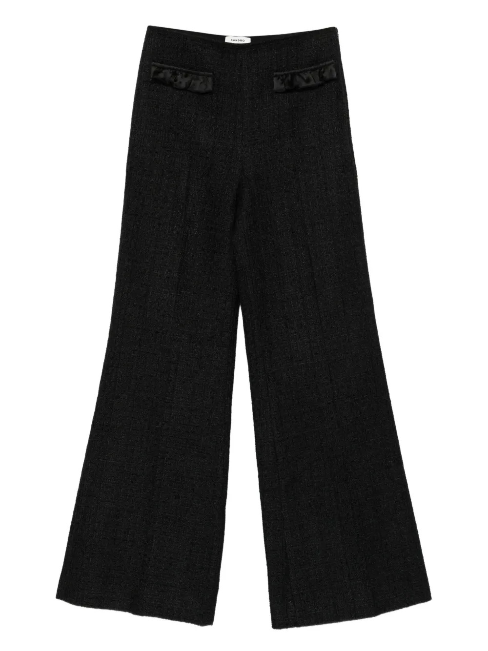 ruffled-pocket tweed trousers | Farfetch Global