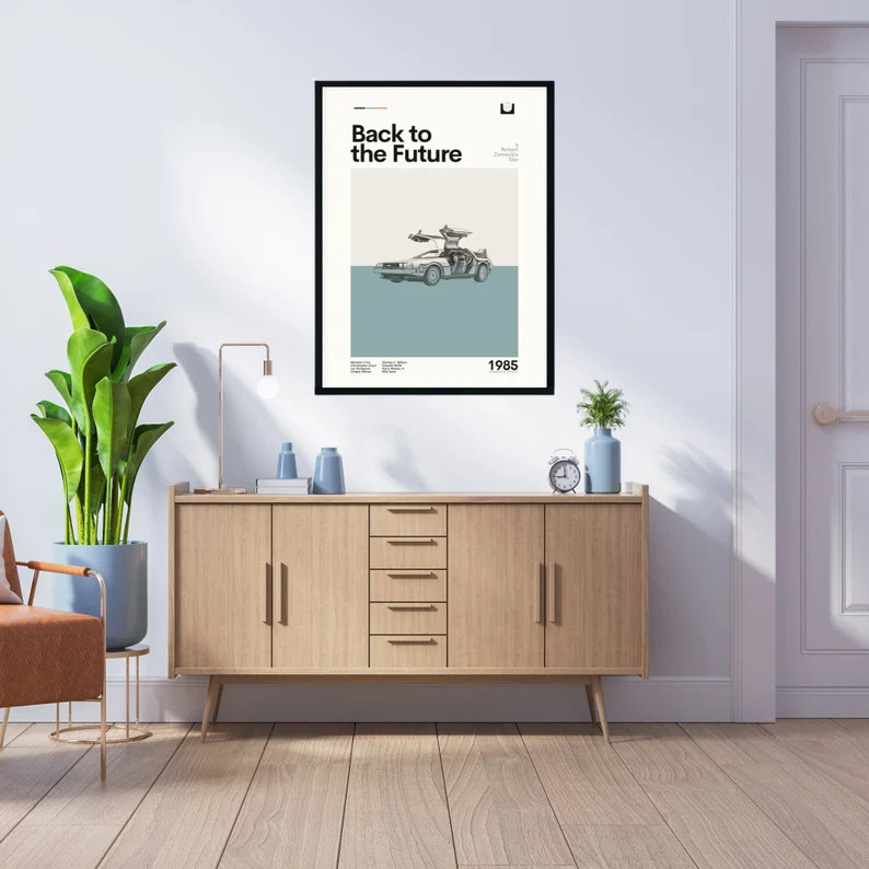 Back to the Future, Mid Century Modern, Movie Poster, Retro, Print Set, Mid Century Art | Etsy (US)