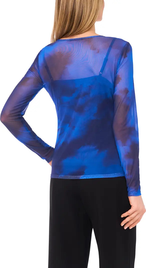 Halogen® Dye Long Sleeve Mesh Shirt | Nordstrom | Nordstrom