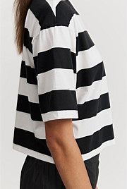 Australian Cotton Stripe Crop T-Shirt | Country Road