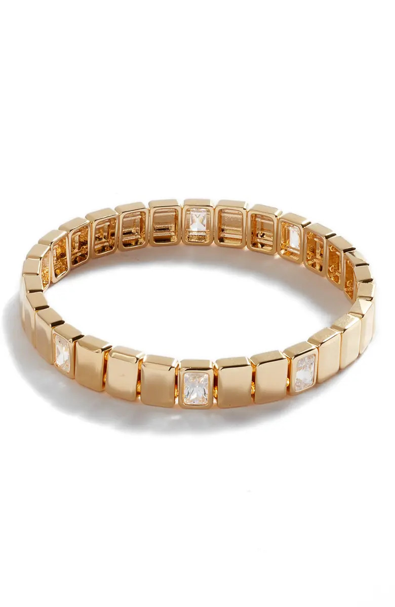 Cubic Zirconia Tile Stretch Bracelet | Nordstrom