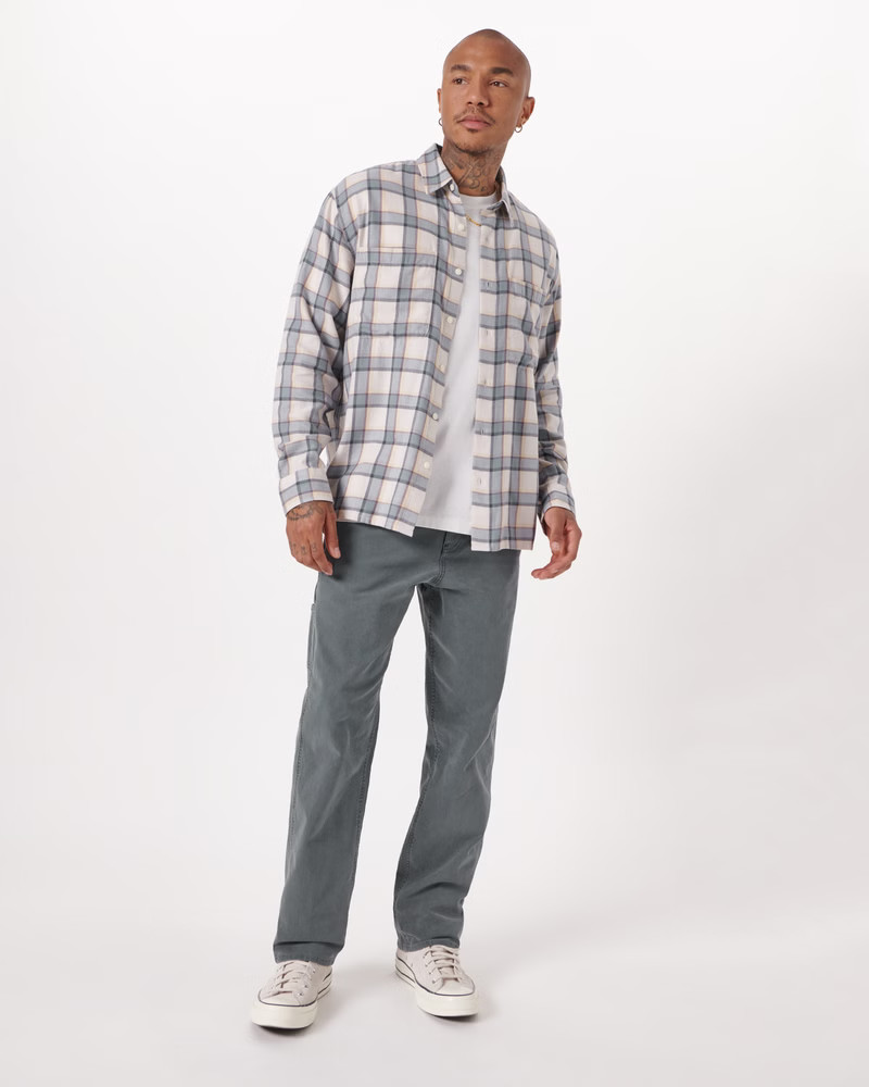 Men's Lightweight Flannel | Men's Tops | Abercrombie.com | Abercrombie & Fitch (US)