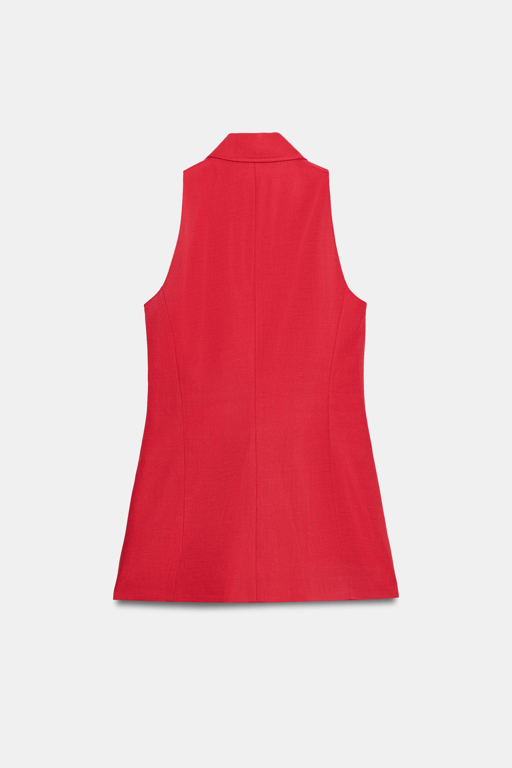 LINEN BLEND DOUBLE-BREASTED WAISTCOAT | Zara UK
