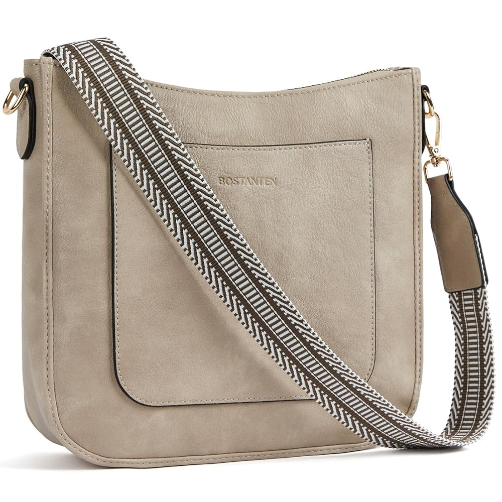 BOSTANTEN Crossbody Bags for Women Trendy Vegan Leather Hobo Handbags Fashion Shoulder Purse with... | Amazon (US)