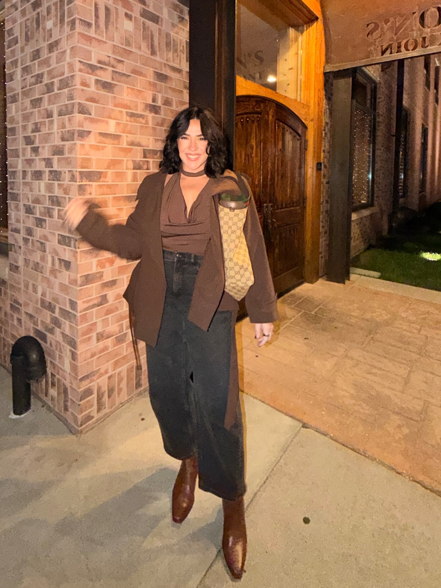 Fall date night outfit! Fall style. Size 10/L code ninaxspanx for jeans! 

#LTKStyleTip #LTKSeasonal #LTKMidsize