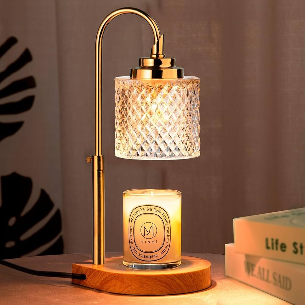 Candle Warmer Lamp, Latest Upgraded Candle Lamp Warmer with 2-4-8H Timing, 4-Level Dimming, Heigh... | Amazon (US)
