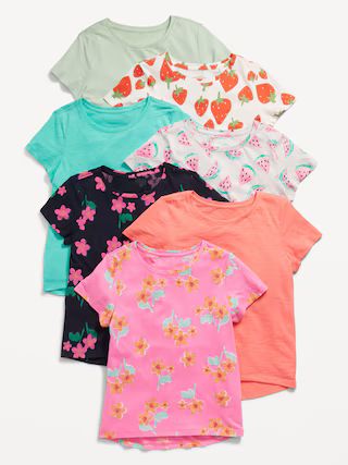 Softest Short-Sleeve T-Shirt 7-Pack for Girls | Old Navy (US)