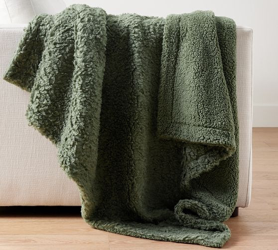 Fireside Cozy Sherpa Reversible Throw | Pottery Barn (US)