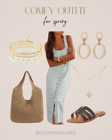 Here's an affordable comfy outfit idea to add to your spring wardrobe! This is perfect for an on-the-go look or for your next vacation trip this summer!
#goldaccessories #amazonfinds #springfashion #comfyoutfit

#LTKshoecrush #LTKitbag #LTKstyletip