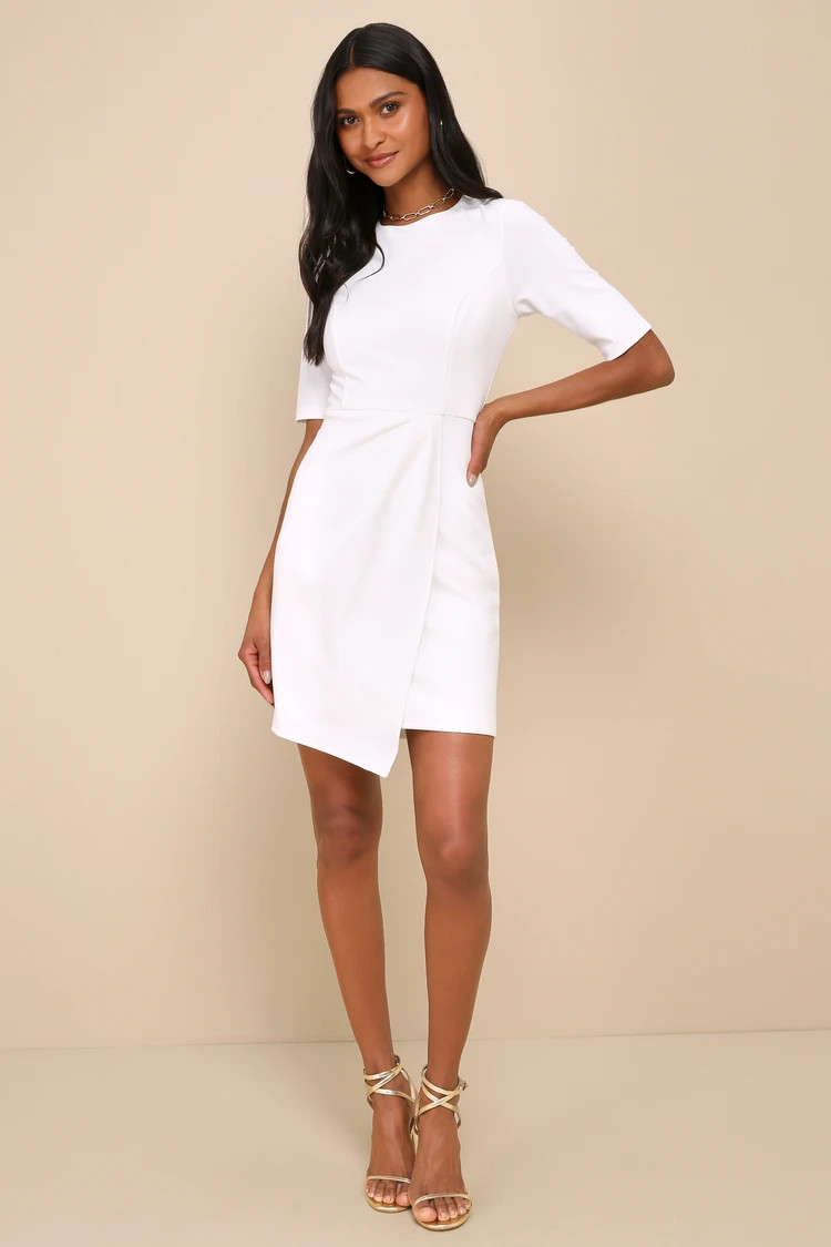 Westwood White Half Sleeve Sheath Dress | Lulus