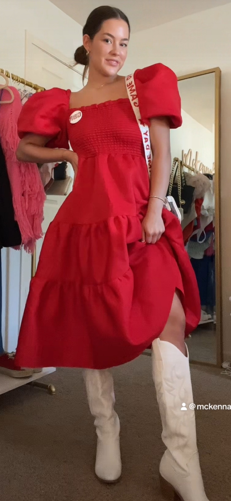 The perfect red dress for any special occasion or game days !!!!

#LTKstyletip #LTKunder100 #LTKsalealert