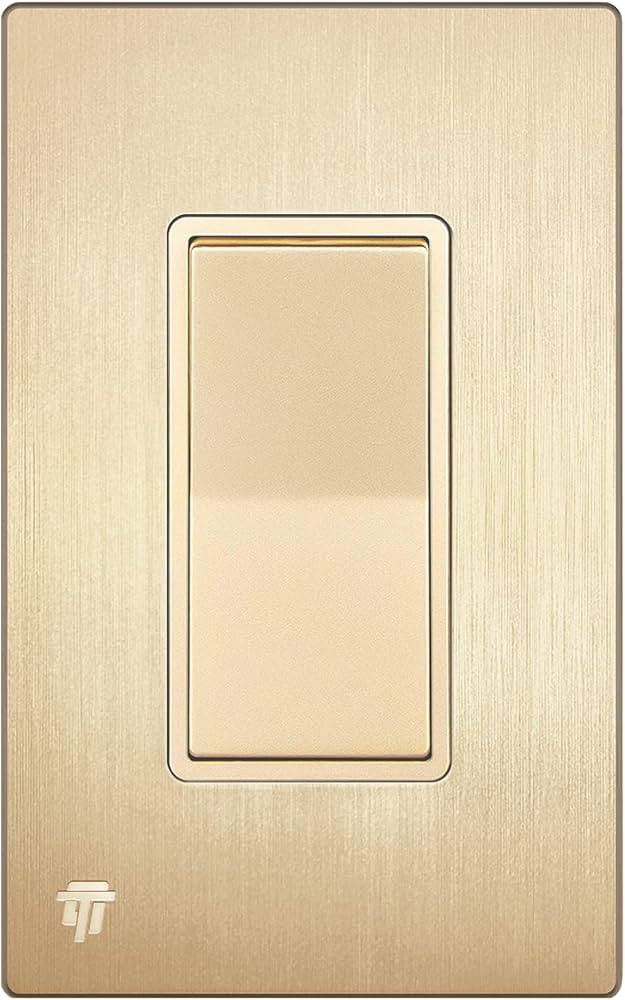 ENERLITES Elite Series Decorator Light Switch with Brushed Screwless Wall Plate, Single Pole, 3 W... | Amazon (US)
